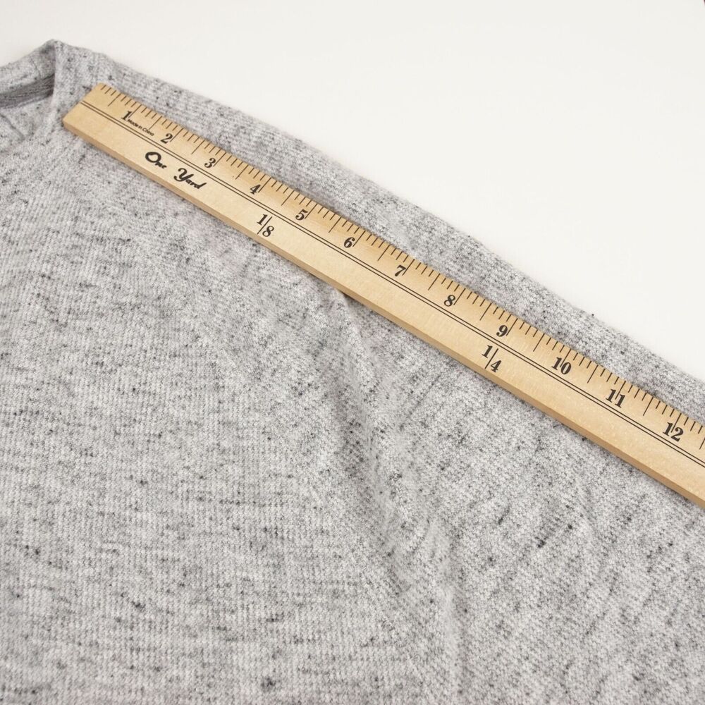 Banana Republic Brushed Waffleknit Long Sleeve Light Gray Speckle Shirt Mens XXL - Picture 5 of 8